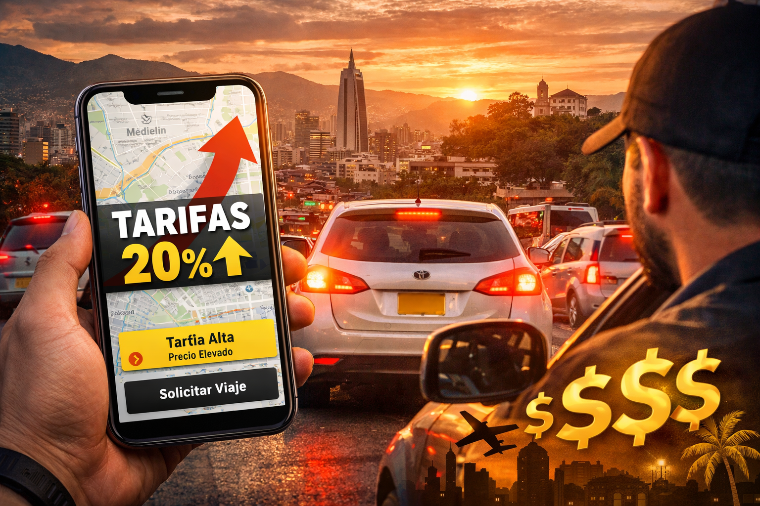 Tarifas de plataformas de transporte en Medellín se disparan: viajes aumentan hasta 20%
