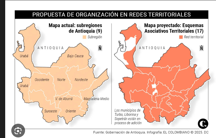 Histórica reorganización territorial: Antioquia pasará de 9 a 17 regiones